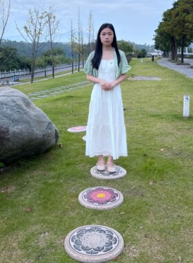 仿古风庭院草坪踏步石文化