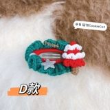 Плетеный трикотажный крючок для вязания ручной работы, рождественская заколка для волос, креативный аксессуар для волос, шпильки для волос, подарок на день рождения