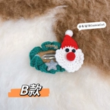 Плетеный трикотажный крючок для вязания ручной работы, рождественская заколка для волос, креативный аксессуар для волос, шпильки для волос, подарок на день рождения