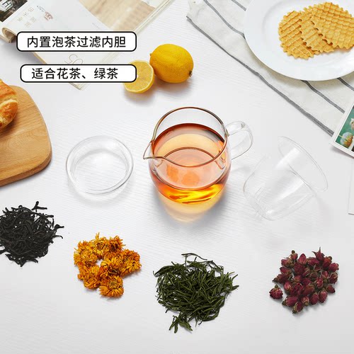 绿昌明玻璃小茶壶耐高温加厚茶水分离新款一人用泡茶壶红茶具套装 - 图1