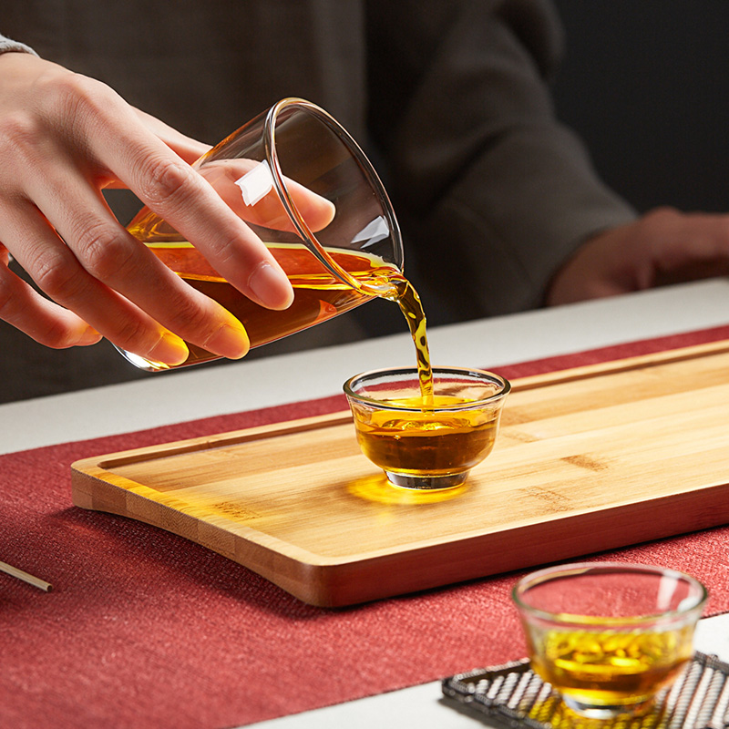 绿昌明加厚玻璃公道杯分耐热玻璃杯 绿昌明公道杯