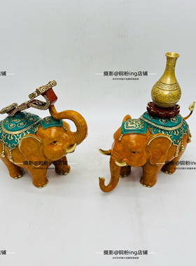 朱炳仁铜 平安如意象摆件吸水铜对象 客厅玄关办公装乔迁开业