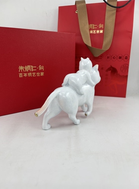 稀缺｜朱炳仁铜 全黄铜猫趣《爱的抱抱》相亲相爱情人节结婚家居