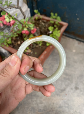 和田玉籽料聚红皮手镯