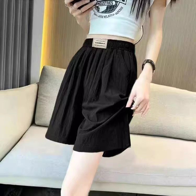 冰丝运动短裤女2025夏季新款百搭宽松阔腿山本裤子高腰休闲五分裤,淘宝优惠券,粉丝福利购,淘宝优惠卷