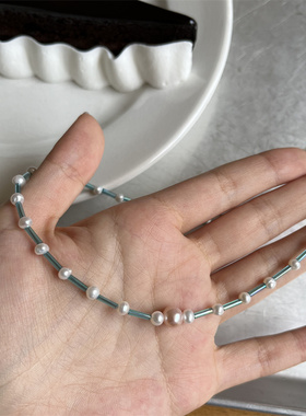 minicyber珍珠圆珠女项链