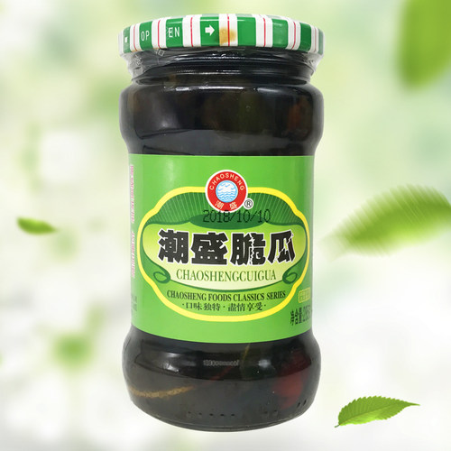 潮盛翠瓜粒小脆瓜下饭菜潮汕特产咸菜小菜酱瓜酱菜腌制杂咸3瓶装 - 图1
