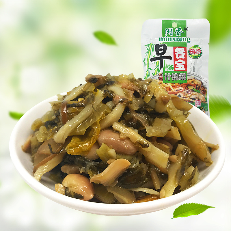 闽香金针菇梅菜花生笋丝什锦菜下饭菜配粥小菜素榨菜酱菜70g袋装