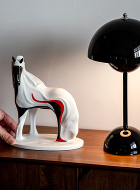 白瓷马摆件羊脂玉马到成功现代家居摆件创意汝道陶瓷丙午马年礼品