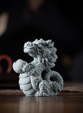 创意十二生肖祥龙招财家居桌面装饰品摆件茶桌茶宠摆件龙年吉祥物
