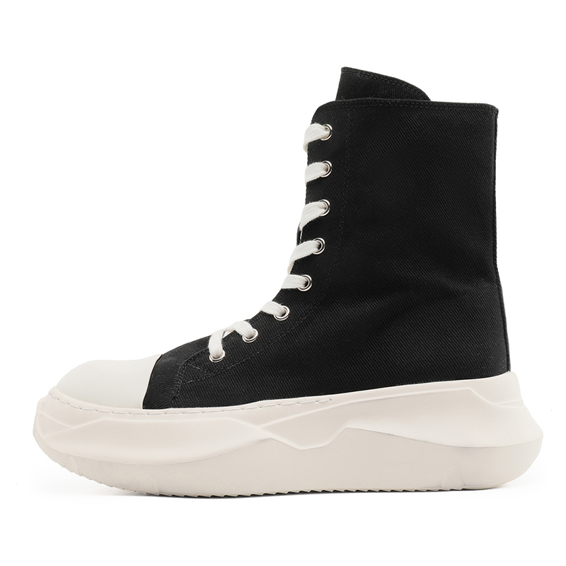帆布鞋秋冬季增高鞋男10cm厚底高跟男鞋8厘米学生街舞休闲高帮鞋 - 图3