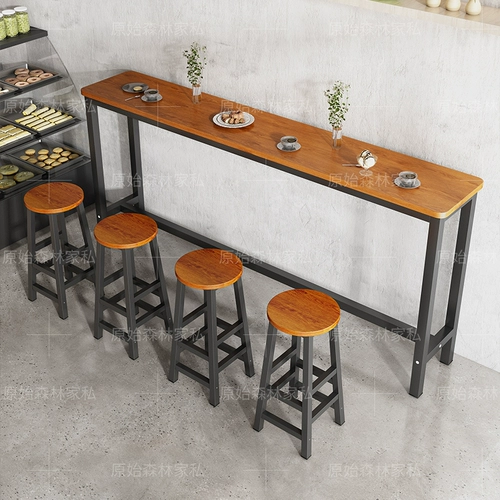 Круглый батончик Домохозяйство Домохозяйственное молочное чайное столик для чая и комбинированные кресла с высоким баром легкие -квалочные коммерческие узкие столы