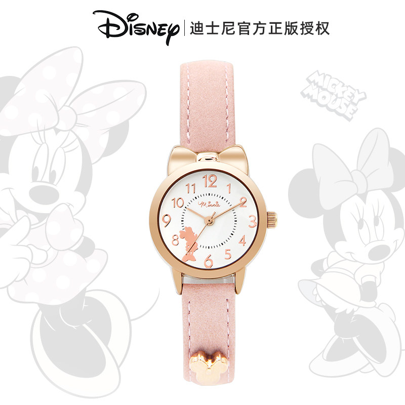 迪士尼米妮女孩学生可爱时尚防水表 婷路手表国产腕表