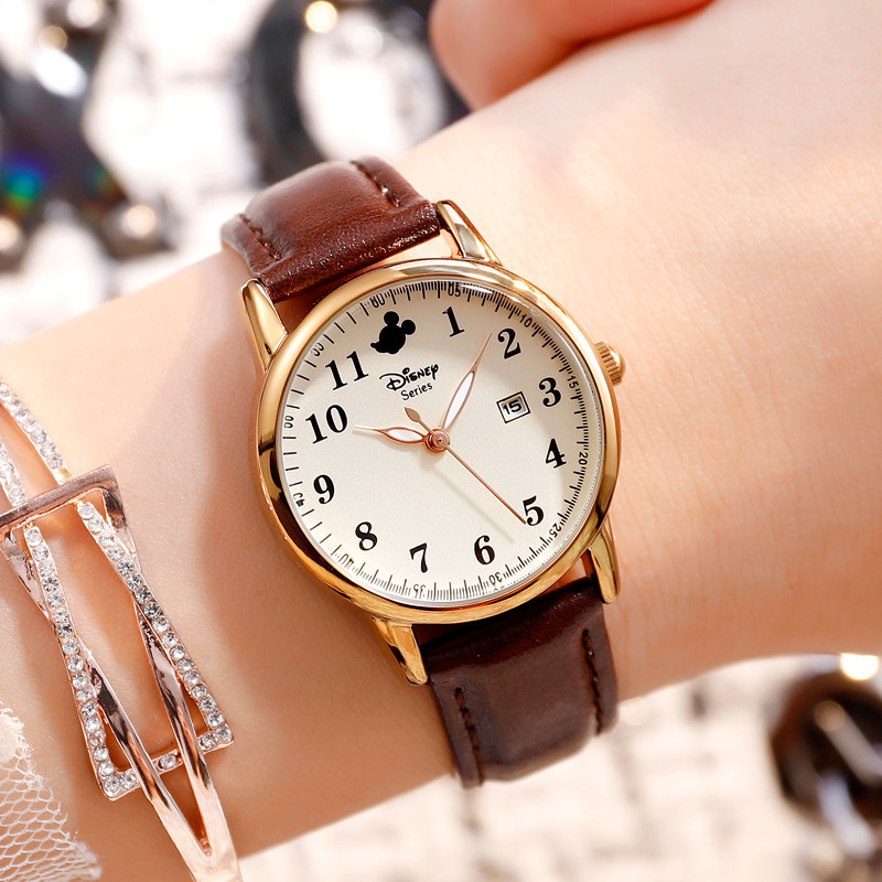 迪士尼儿童女孩学生韩版简约女表 婷路手表国产腕表