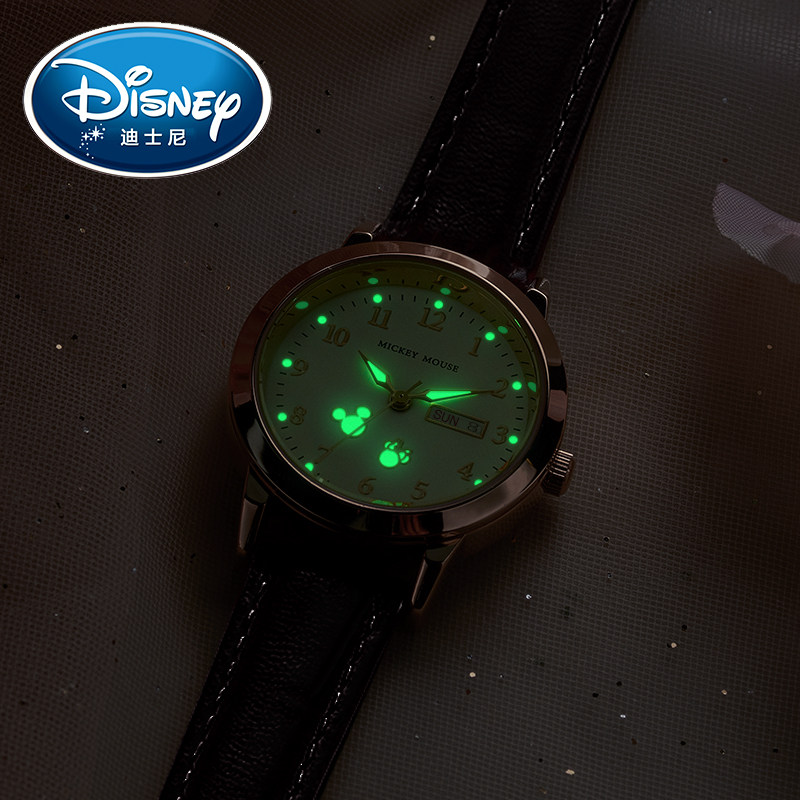 迪士尼女2021年新款女孩简约电子表 婷路手表国产腕表
