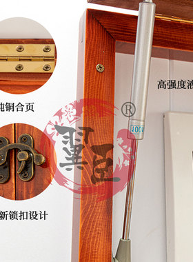 中式实木客厅电表箱装饰画