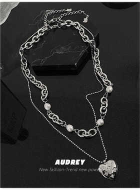 轻奢不掉色甜酷异形锁骨链钛钢