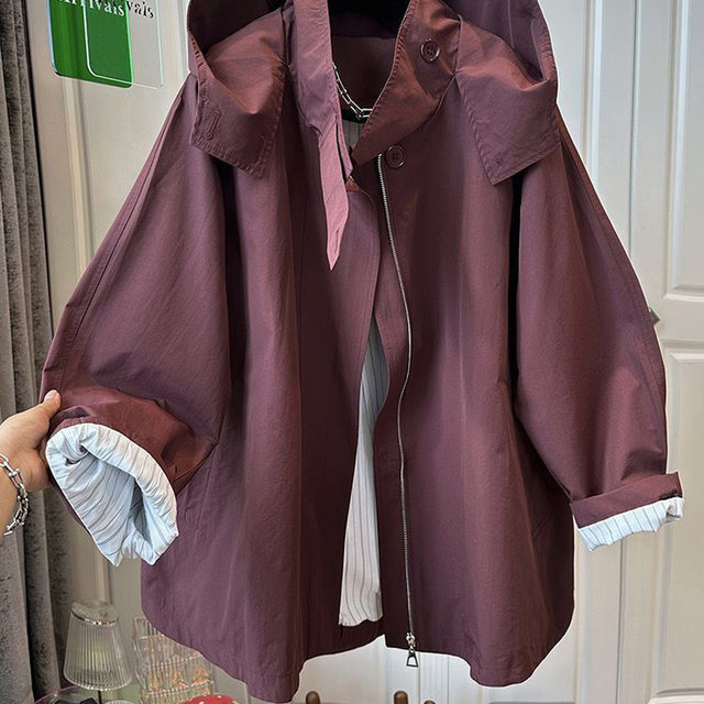 Regular hooded mid-length high-end solid color