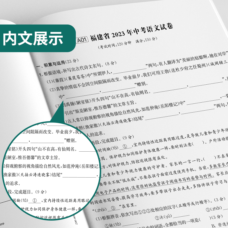 福建专版】春雨教育备考2024版福建省中考试题卷精选语文真题卷+质检卷+分类特训卷+新考法卷 初中初三九年级总复习题集 - 图3