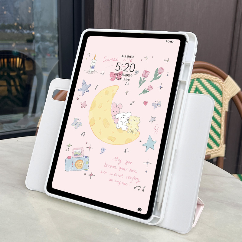 适用2023华为matepad11保护套Air11.5寸平板2021带笔槽pad11.5平板电脑720度旋转mate磁吸拆分三折可横竖屏 - 图1