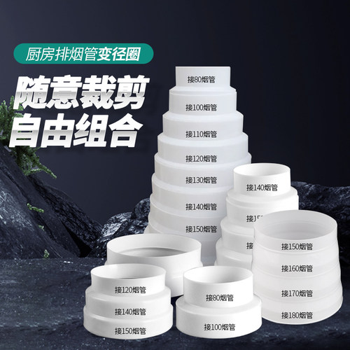 抽油烟机变径圈排风管转换接头烟管变径器大小头止回阀烟管变径器 - 图3