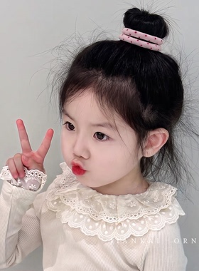可爱波点发圈儿童女2026新款扎头