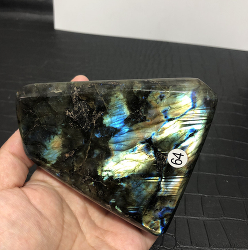 一物一图天然水晶原石矿石天然月光石蓝月光石蓝月光拉长石摆件 - 图1