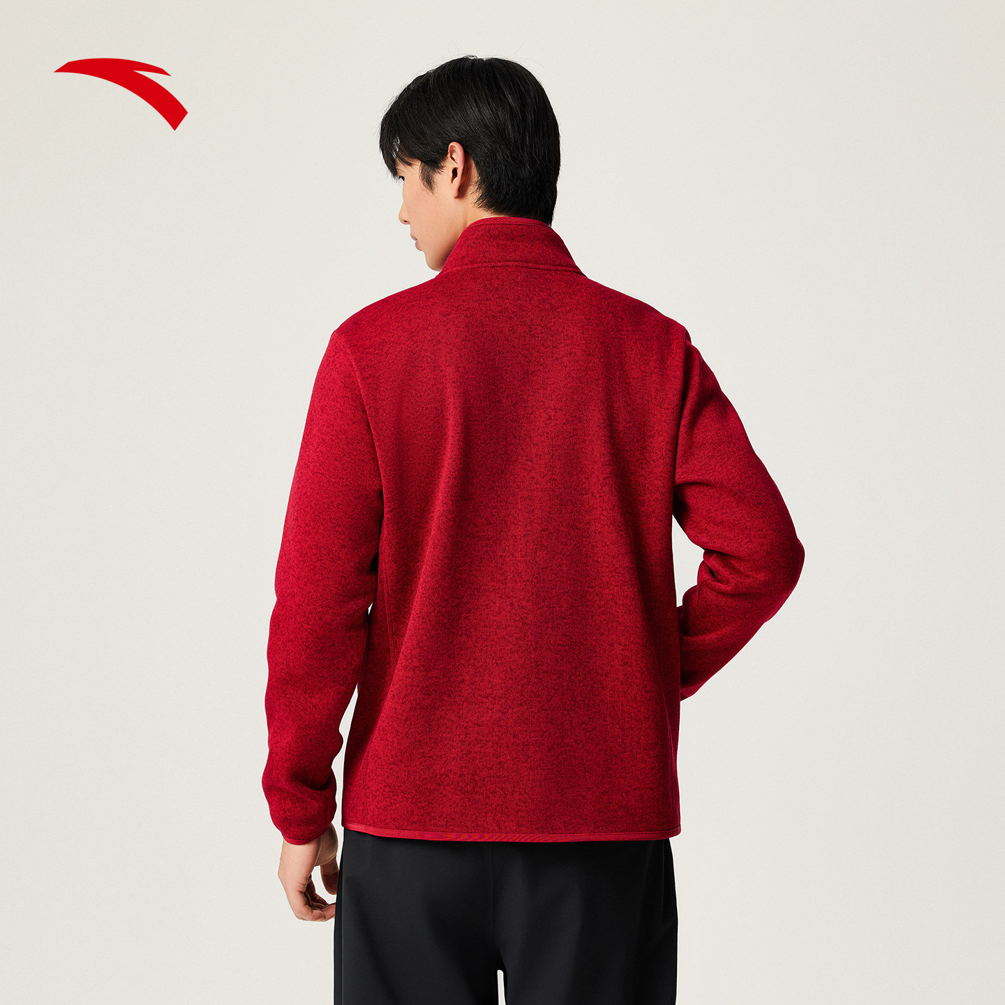 安踏马年红色外套男款2026新款过年红本命年立领运动上衣保暖夹克,淘宝优惠券,粉丝福利购,淘宝优惠卷