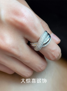 小众轻奢气质纯银食指中指戒指