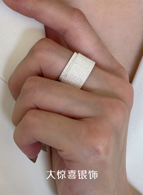小众纯银绷带设计戒指