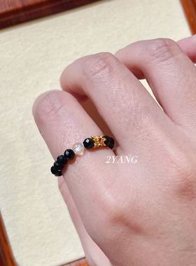 澜山水晶戒指招财喜金水