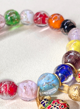 澜山能量香灰琉璃手链手串招财