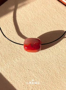 澜山能量南红项链项链喜火