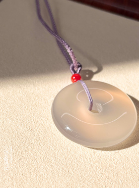 澜山疗愈玉髓项链男女通用平安