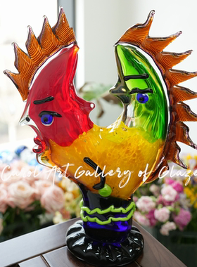 穆拉诺人脸琉璃花瓶原创艺术