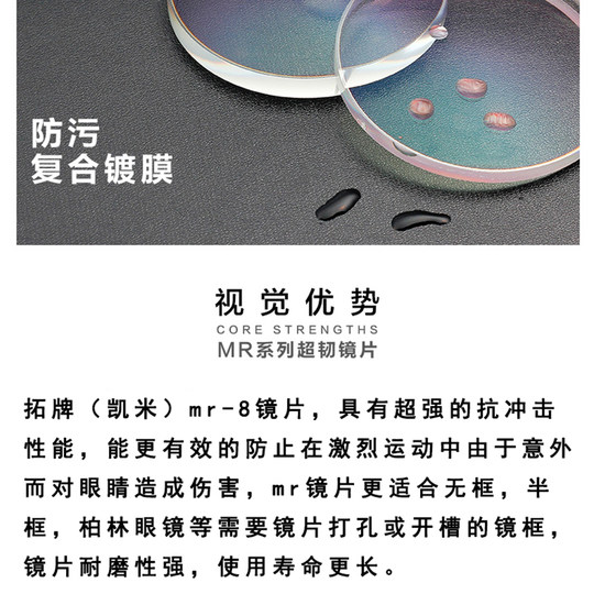 Resistencia al impacto de la lente Tuopai (Kemi) MR-8