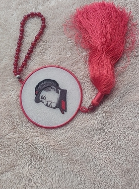 湘绣挂饰毛主席挂饰毛主席语录双面绣商务礼纯手工制作伴手礼