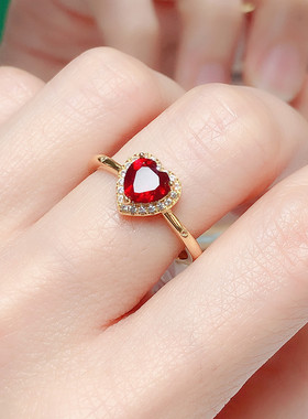 丛利女s925银爱心洋气戒指漂亮