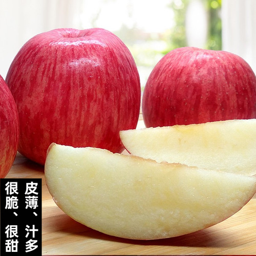 【绿色认证】正宗陕西洛川红富士苹果精美礼盒水果新鲜送礼发京东 - 图1