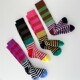Striped Contrast Color Retro Calf Socks Knee High Pile Socks