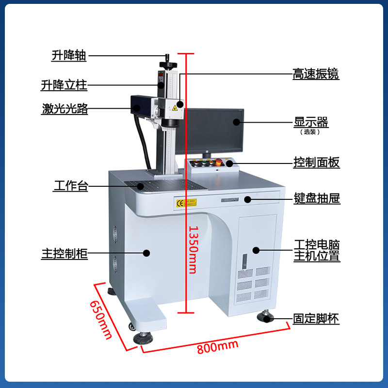 光纤激光打标机手持小型激光雕刻机金属塑料不锈钢标牌刻字打码机 - 图0