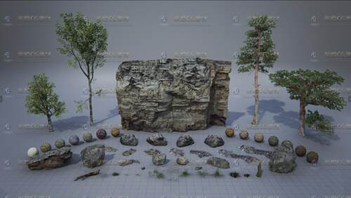 ue4 虚幻4 官方极力推荐的植物环境素材包 支持UE4.7或更高版本 - 图1