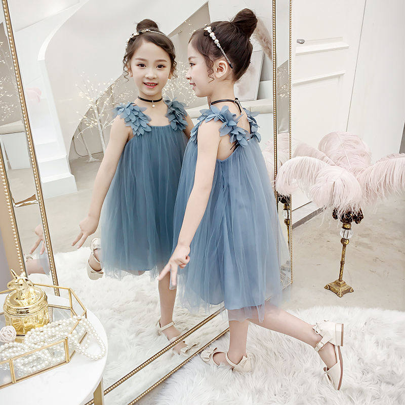 女童洋气连衣裙儿童夏天网红韩版裙子小仙女时髦衣服背心裙吊带裙,淘宝优惠券,粉丝福利购,淘宝优惠卷