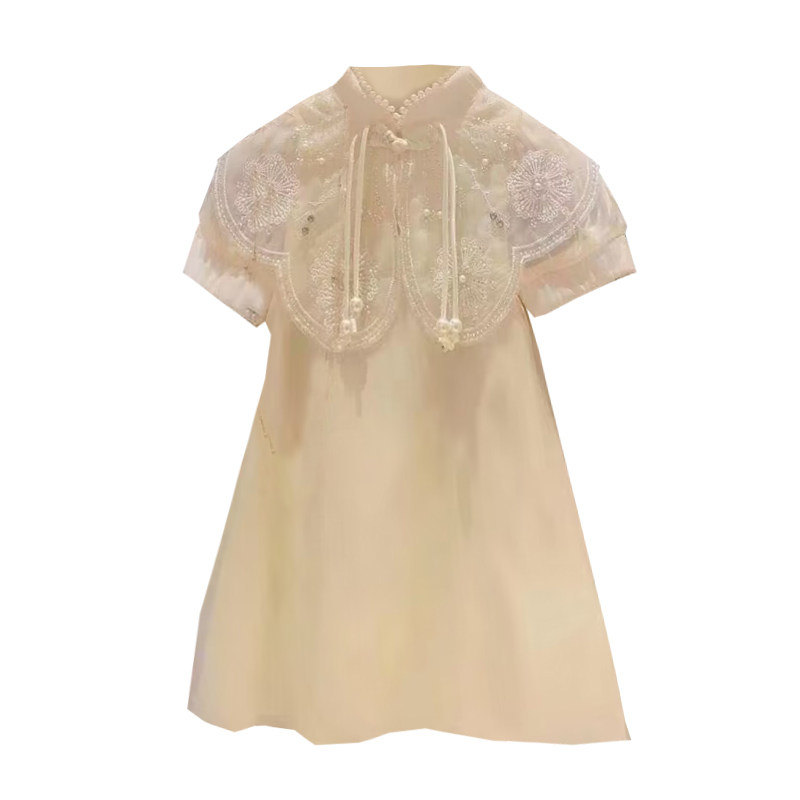 女童连衣裙夏季2025新款中国风短袖汉服旗袍洋气儿童公主古风裙子,淘宝优惠券,粉丝福利购,淘宝优惠卷