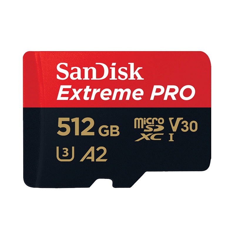 SanDisk闪迪512g 无人机TF卡手机内存卡micro sd卡A2相机卡存储卡 - 图0