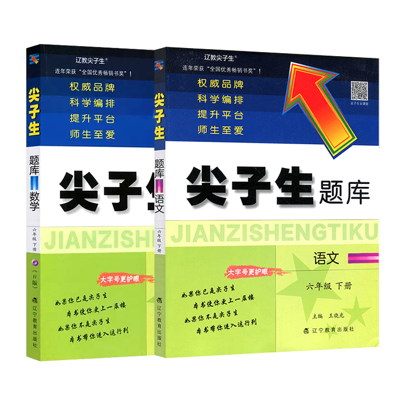 2024春尖子生题库六年级语文+数学下册RJ人教版2本套装小学生同步提分题库6年级教辅RJ版辽宁教育出版社课外同步辅导6年级下册数学-图2