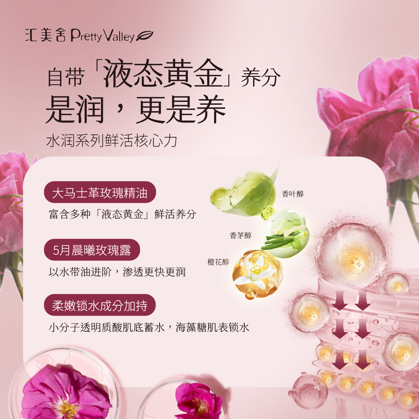 汇美舍 玫瑰水润乳200g新升级乳液提亮补水温和保湿滋润面部护肤