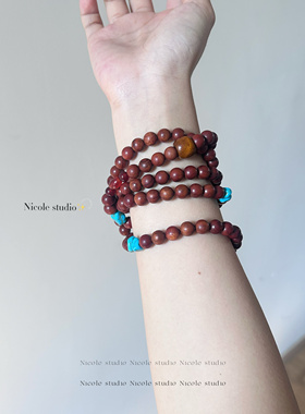 光与夜之恋【齐司礼】同款108颗黄花梨木多层手串光夜周边衍生饰