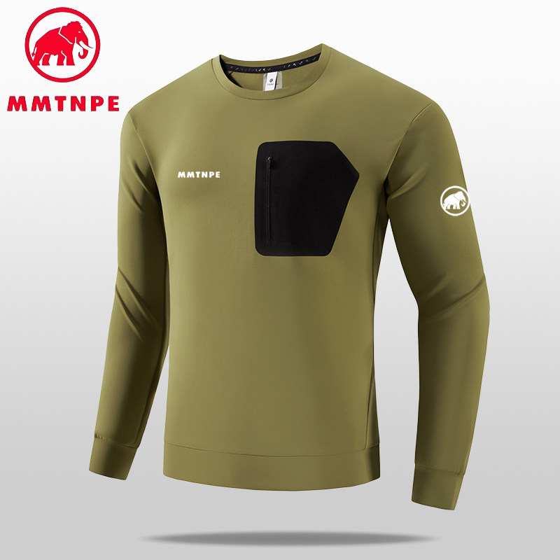 MMTNPE/猛犸北极象户外运动卫衣男长袖T恤圆领速干透气跑步登山衣,淘宝优惠券,粉丝福利购,淘宝优惠卷