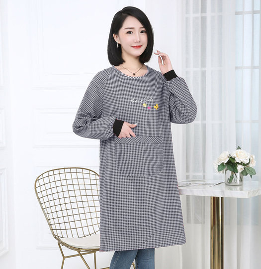 Korean style pure cotton overalls long sleeve Korean style apron